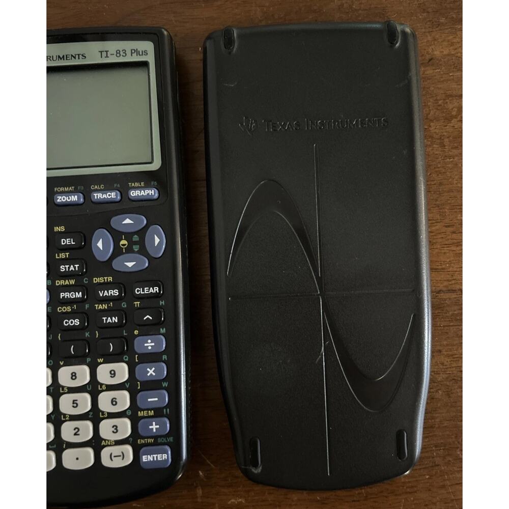 Texas Instruments TI-83 Plus Graphing Calculator W Slide Cover Tested & Working - Picture 3 of 7